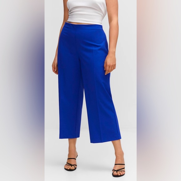 Mango side zip straight leg cropped pants - Picture 2 of 8